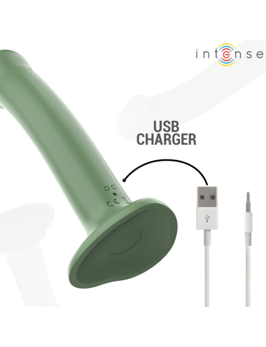 INTENSE - VIBRADOR BECCA COM VENTOSA 10 VIBRAÇÕES VERDE CONTROLE REMOTO