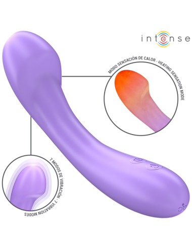INTENSE - VIBRADOR BECKY 19 CM AQUECÍVEL 7 VIBRAÇÕES ROXO