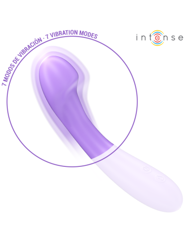 INTENSE - VIBRADOR BECKY 19 CM AQUECÍVEL 7 VIBRAÇÕES ROXO