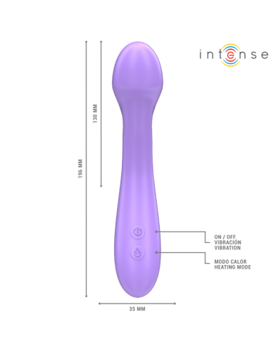 INTENSE - VIBRADOR BECKY 19 CM AQUECÍVEL 7 VIBRAÇÕES ROXO