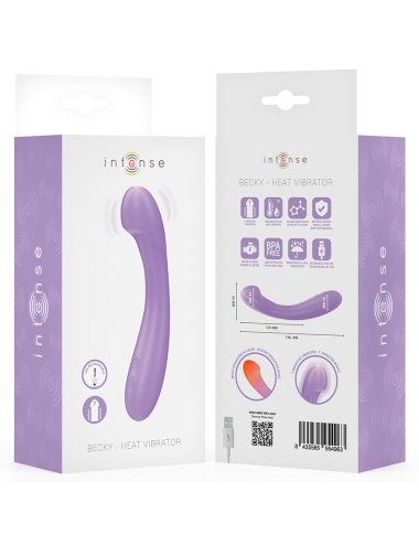 INTENSE - VIBRADOR BECKY 19 CM AQUECÍVEL 7 VIBRAÇÕES ROXO