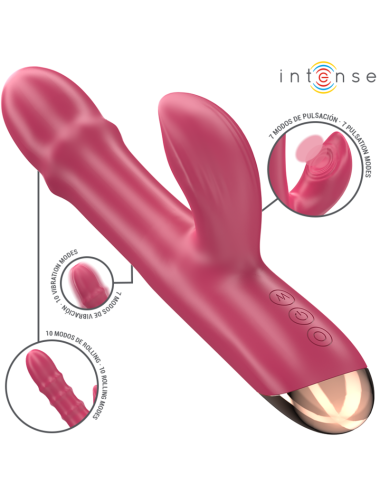 INTENSE - CHLOE VIBRADOR MULTIFUNCIONAL 3 EM 1 VERMELHO