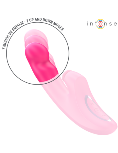 INTENSE - VIBRADOR EMI 13,5 CM MULTIFUNCIONAL 3 EM 1 10 VIBRAÇÕES ROSA