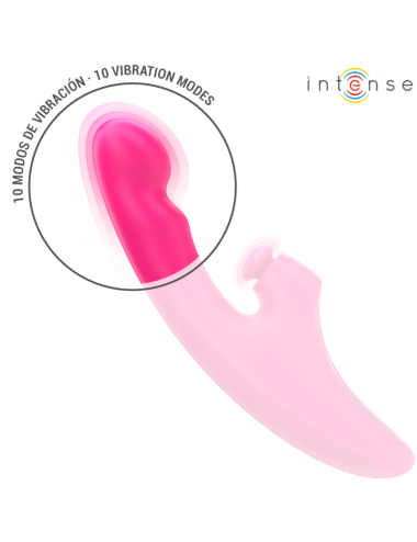 INTENSE - VIBRADOR EMI 13,5 CM MULTIFUNCIONAL 3 EM 1 10 VIBRAÇÕES ROSA