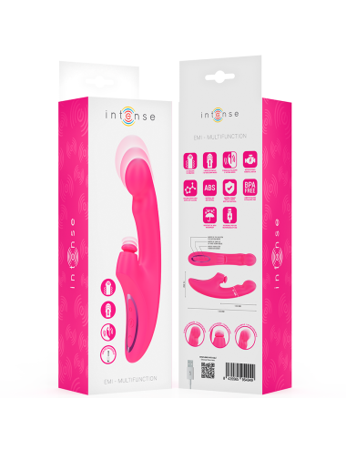 INTENSE - VIBRADOR EMI 13,5 CM MULTIFUNCIONAL 3 EM 1 10 VIBRAÇÕES ROSA