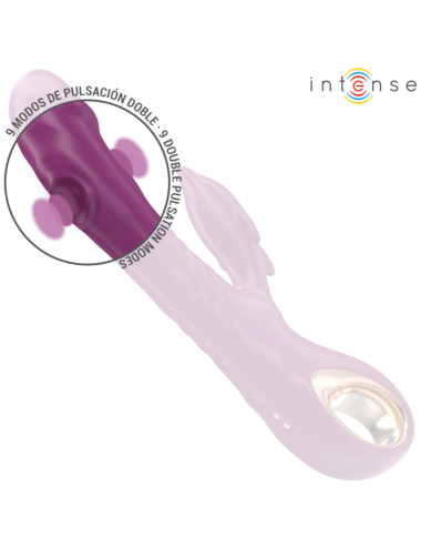 INTENSE - VIBRADOR MULTIFUNCIONAL HALLE COM LÍNGUA ESTIMULANTE DE GOLFINHOS ROXO