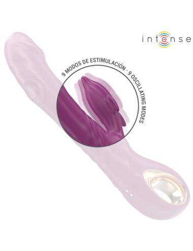 INTENSE - VIBRADOR MULTIFUNCIONAL HALLE COM LÍNGUA ESTIMULANTE DE GOLFINHOS ROXO