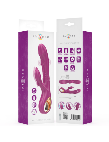 INTENSE - VIBRADOR MULTIFUNCIONAL HALLE COM LÍNGUA ESTIMULANTE DE GOLFINHOS ROXO
