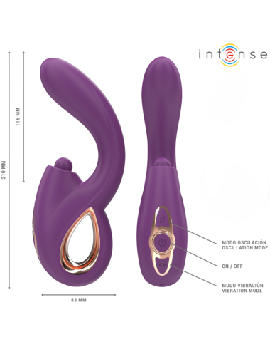INTENSE - LALI MULTIFUNCIONAL VIBRADOR DE PONTO G COM BATIDA, IMPULSÃO E VIBRAÇÃO ROXO