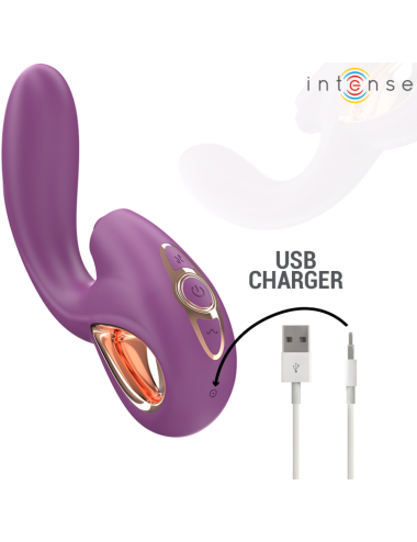 INTENSE - LALI MULTIFUNCIONAL VIBRADOR DE PONTO G COM BATIDA, IMPULSÃO E VIBRAÇÃO ROXO