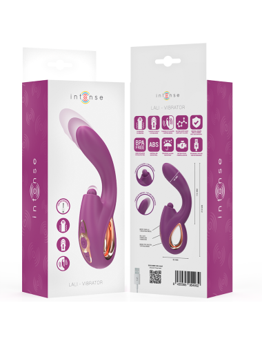 INTENSE - LALI MULTIFUNCIONAL VIBRADOR DE PONTO G COM BATIDA, IMPULSÃO E VIBRAÇÃO ROXO