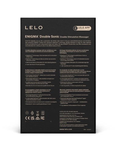 LELO - ENIGMA DUPLO VIBRADOR SÔNICO PONTO G PRETO