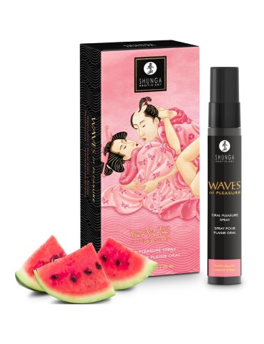 SHUNGA - SPRAY ORAL SEDUTOR DE PRAZER WAVES COM SABOR MELANCIA 20 ML