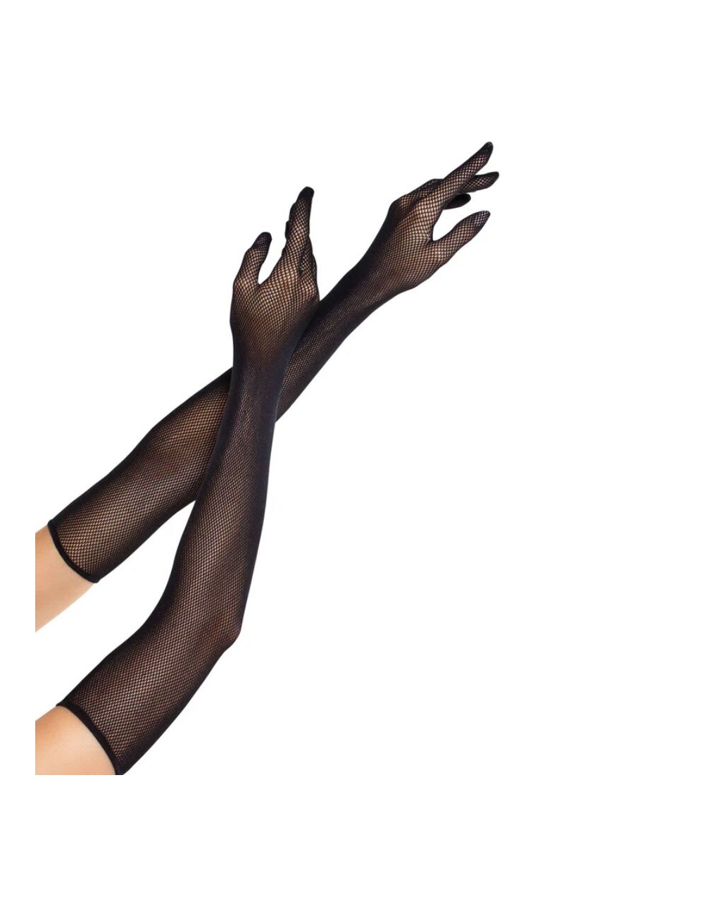 LEG AVENUE - LUVAS DE REDE LONGAS OPERA PRETAS