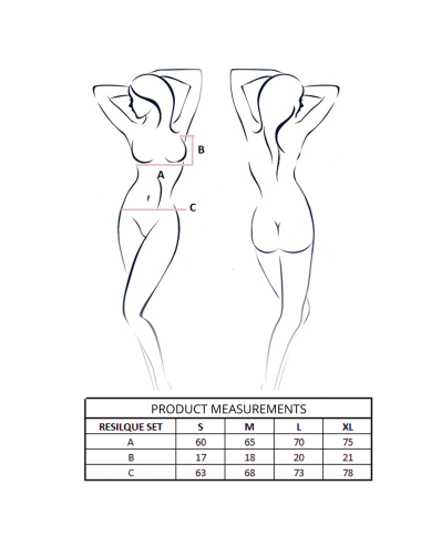 PASSION - CONJUNTO DE SUTIÃ + TANGA RESILQUE BRANCO P/M