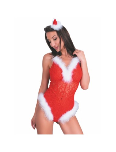 LIVCO CORSETTI FASHION - NAUGHTY SANTA LC 90706 BODYSUIT DE NATAL L/XL
