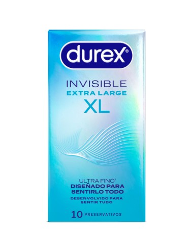 DUREX - PRESERVATIVOS INVISÍVEIS XL 10 UNIDADES