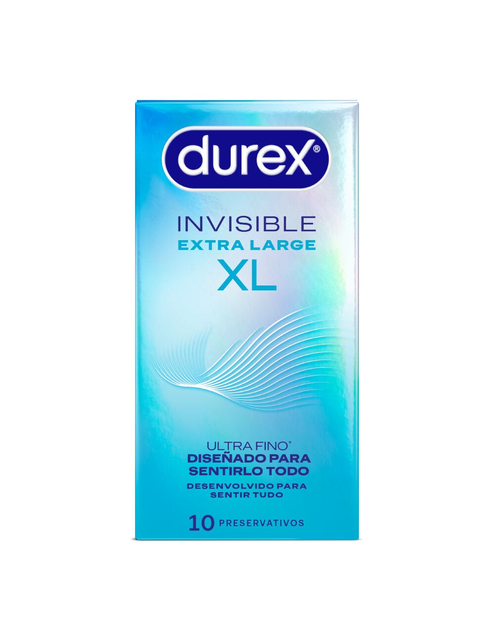 DUREX - PRESERVATIVOS INVISÍVEIS XL 10 UNIDADES
