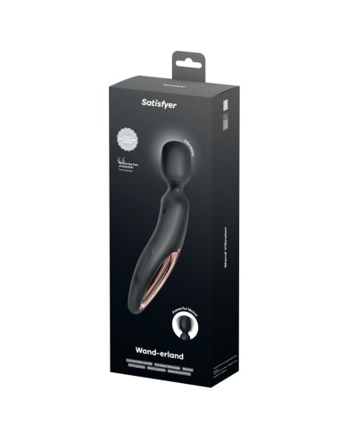 SATISFYER - WAND ERLAND MASSAGEADOR VIBRATÓRIO PRETO