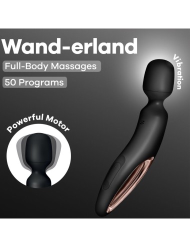 SATISFYER - WAND ERLAND MASSAGEADOR VIBRATÓRIO PRETO