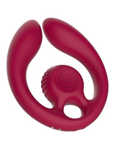 SNAIL VIBE - GIZI DUO ESTIMULADOR DE CASAIS COM CONTROLE REMOTO BURGUNDY