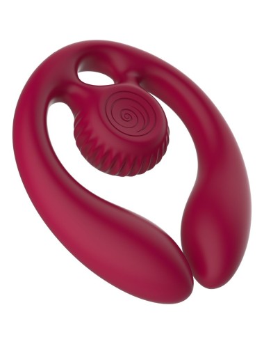 SNAIL VIBE - GIZI DUO ESTIMULADOR DE CASAIS COM CONTROLE REMOTO BURGUNDY