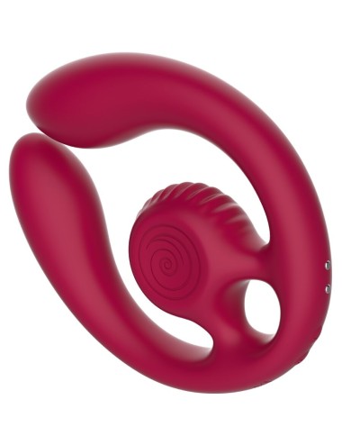 SNAIL VIBE - GIZI DUO ESTIMULADOR DE CASAIS COM CONTROLE REMOTO BURGUNDY