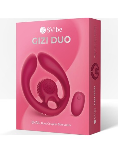 SNAIL VIBE - GIZI DUO ESTIMULADOR DE CASAIS COM CONTROLE REMOTO BURGUNDY