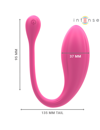 INTENSE - VIBRADOR JANICE U DUPLA ESTIMULAÇÃO 10 VIBRAÇÕES ROSA CONTROLE REMOTO