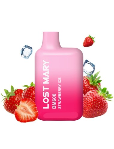 LOST MARY - BM600 NICOTINE VAPER 2% DESCARTÁVEL MORANGO ICE