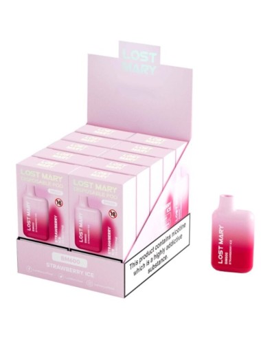 LOST MARY - BM600 NICOTINE VAPER 2% DESCARTÁVEL MORANGO ICE