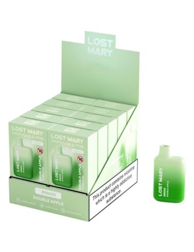 LOST MARY - BM600 NICOTINE VAPER 2% DESCARTÁVEL DUPLO APPLE