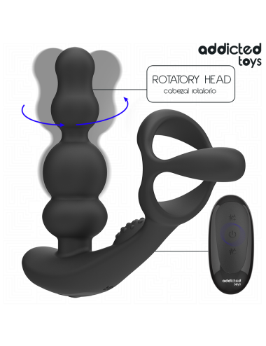 ADDICTED TOYS - MASSAGEADOR DE PRÓSTATA GIRATÓRIO COM CONTROLE REMOTO