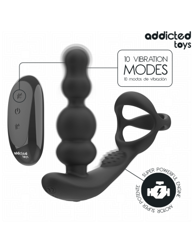 ADDICTED TOYS - MASSAGEADOR DE PRÓSTATA GIRATÓRIO COM CONTROLE REMOTO