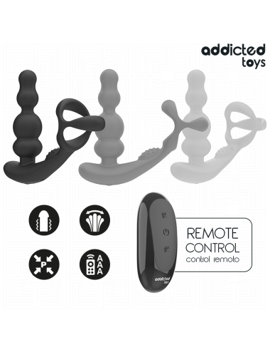 ADDICTED TOYS - MASSAGEADOR DE PRÓSTATA GIRATÓRIO COM CONTROLE REMOTO