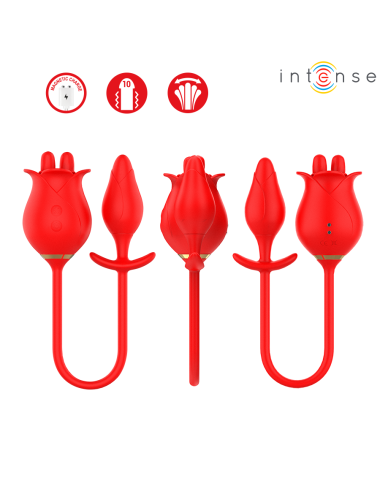 INTENSE - ESTIMULADOR DUPLO DE CLITÓRIS MELANIE COM LÍNGUA EM ZIGZAG