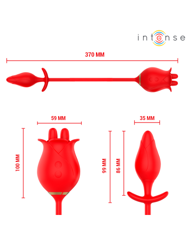 INTENSE - ESTIMULADOR DUPLO DE CLITÓRIS MELANIE COM LÍNGUA EM ZIGZAG