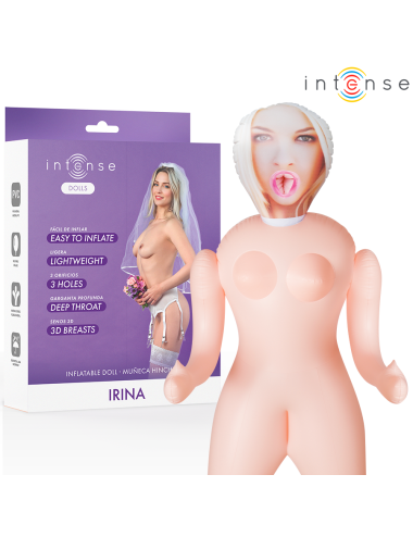 INTENSE DOLLS - BONECA INFLÁVEL IRINA COM TRÊS ORIFÍCIOS