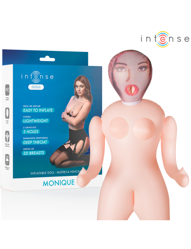 INTENSE DOLLS - BONECA INFLÁVEL MONIQUE COM TRÊS ORIFÍCIOS