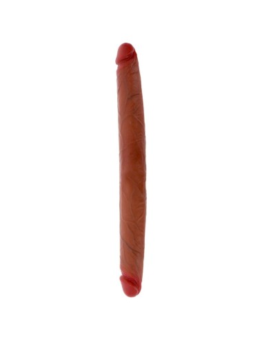 GET REAL - DILDO DE SILICONE DE DUAS PONTAS CARAMELO 40 CM
