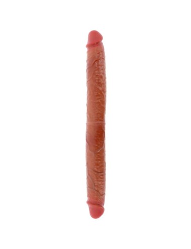 GET REAL - DILDO DE SILICONE DE DUAS PONTAS CARAMELO 46 CM