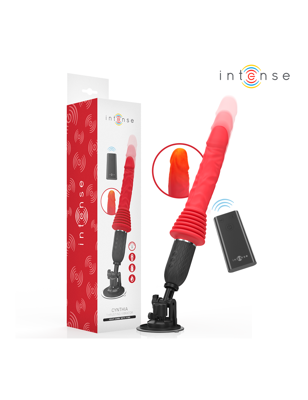 INTENSE - CYNTHIA VIBRADOR DE IMPULSO COM CONTROLE REMOTO E AQUECIMENTO