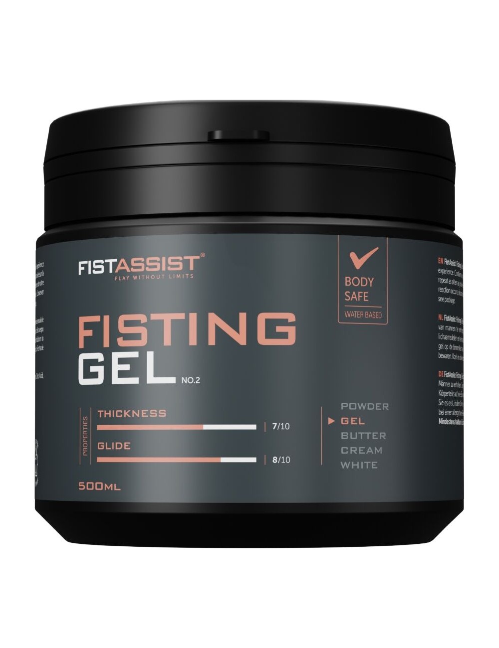 COBECO - FIST ASSIST FISTING GEL EXTRA GROSSO À BASE DE ÁGUA 500 ML