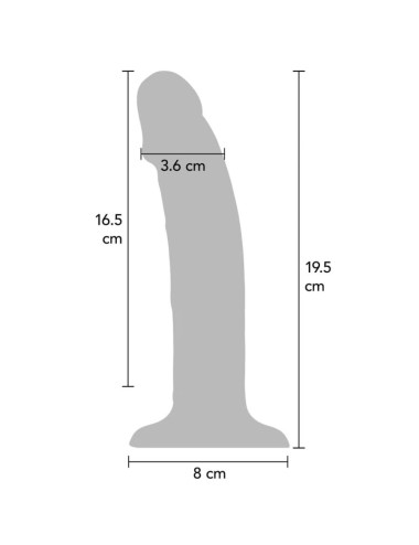 GET REAL - DILDO VIBRATÓRIO DE SILICONE TRANSPARENTE REALISTA DE 19