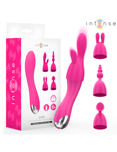 INTENSE - VIBRADOR CHER COM 20 PADRÕES E CABEÇAS INTERCAMBIÁVEIS