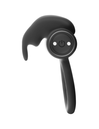 BLACK&SILVER - BURTON RING 10 MODOS DE VIBRAÇÃO PRETO