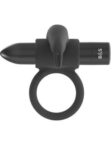 BLACK&SILVER - BURTON RING 10 MODOS DE VIBRAÇÃO PRETO