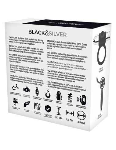 BLACK&SILVER - ANEL RECARREGÁVEL CAMERON PRATA