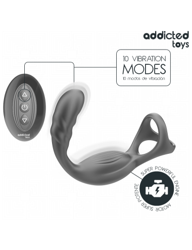 ADDICTED TOYS - ANEL PENIANO DUPLO PARA PRÓSTATA COM CONTROLE REMOTO