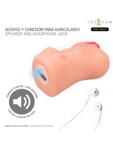 INTENSE DEEP TOUCH - MASTURBADOR VIBRATÓRIO E DE SUCÇÃO CATHERINE COM VOZ